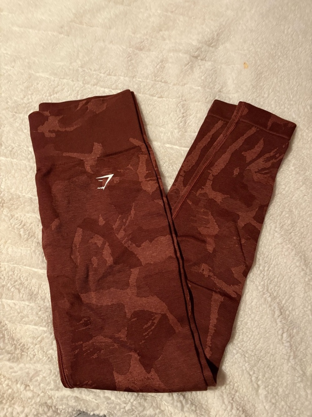 Gymshark Red-Brown Camo Seamless Leggings